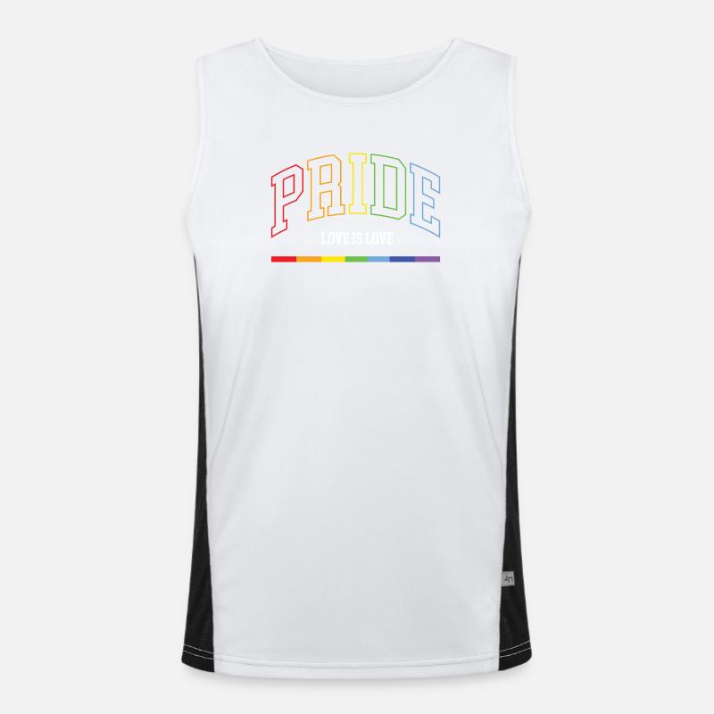 Pride. Love is Love Men's Functional Contrast Tank Top 