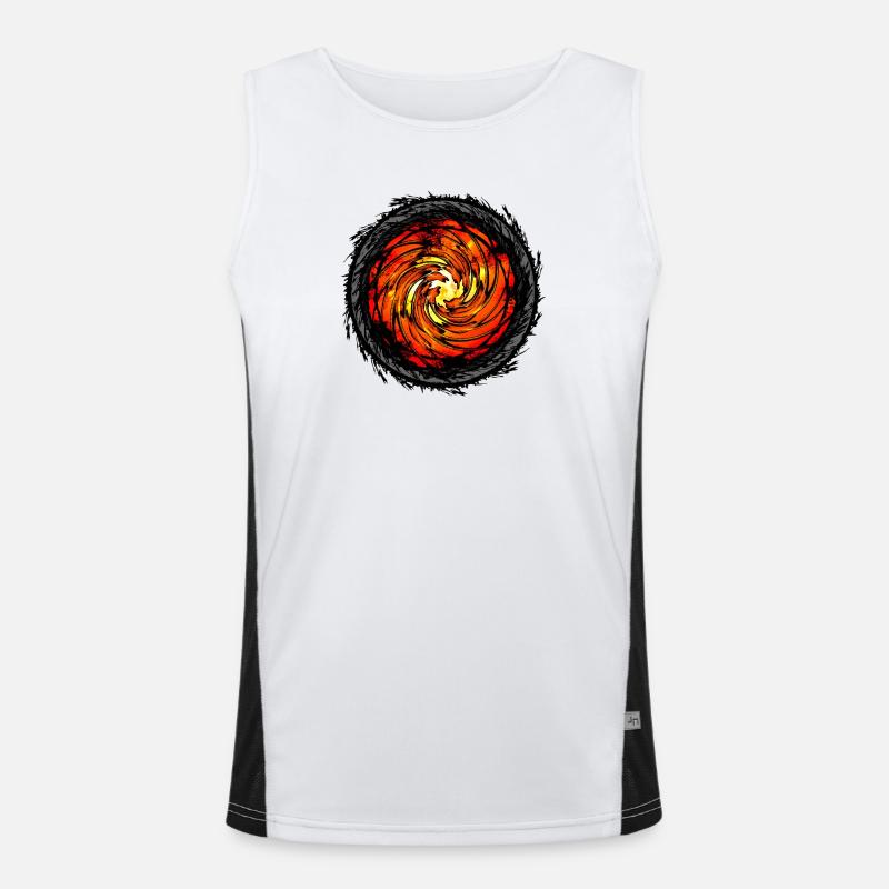 Fiery Hurricane Color Design Men's Functional Contrast Tank Top 