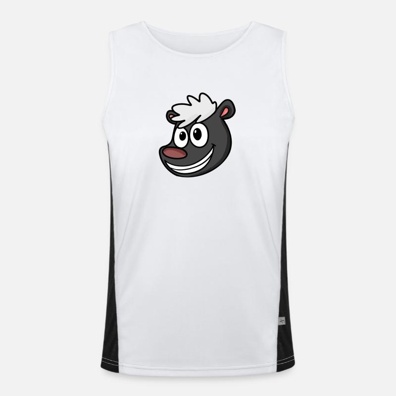 Skunk - Men's Functional Contrast Tank Top - white/black