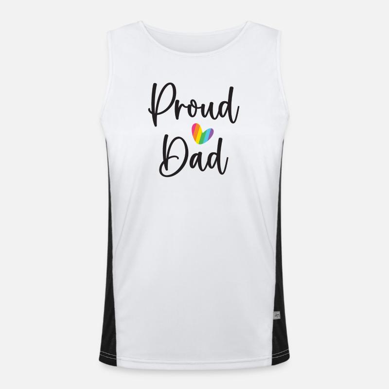 Proud Dad Men's Functional Contrast Tank Top 