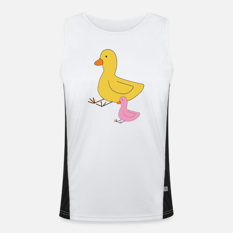 ente mutter kind Funktionelles Kontrast-Tank Top für Männer 