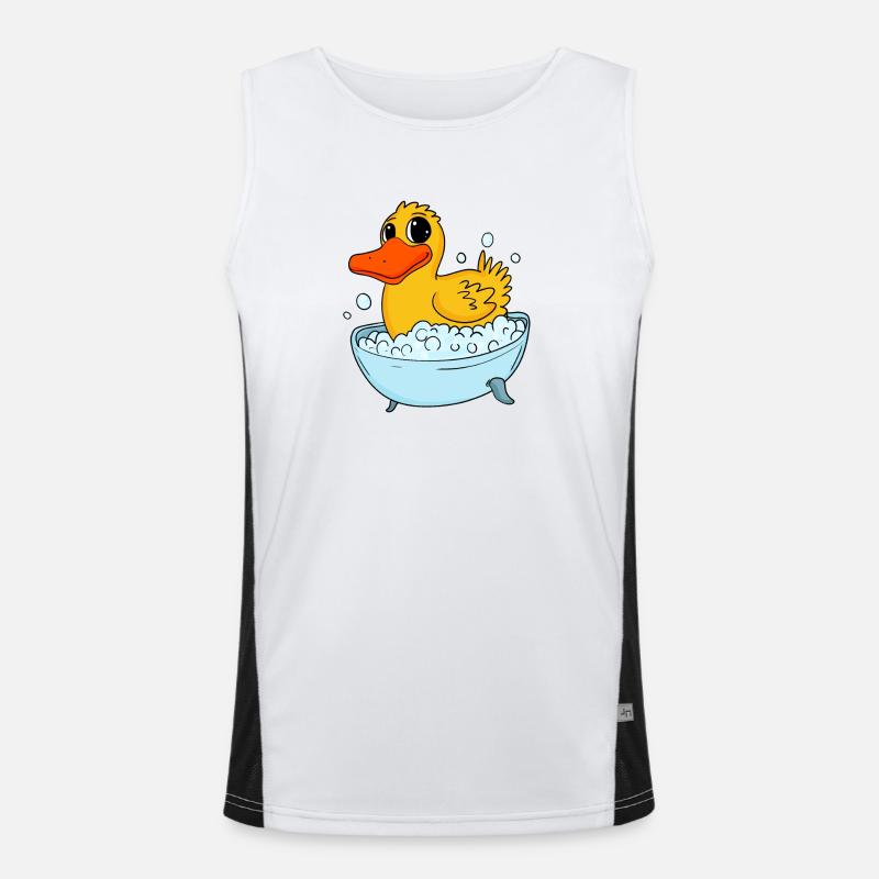 Duck bathing duck bathing - Men's Functional Contrast Tank Top - white/black