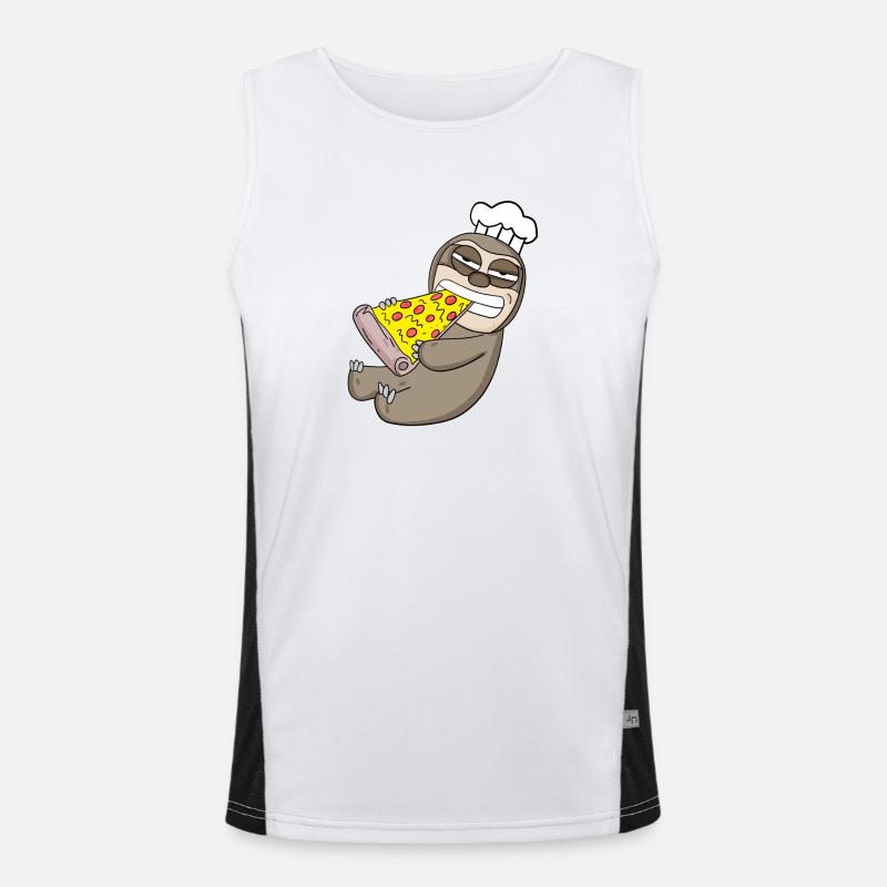 Gourmet Sloth Pizza Débardeur respirant contrasté Homme 