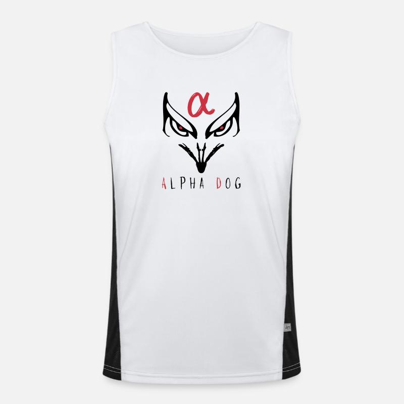 Alpha Night Silhouette Funktionelles Kontrast-Tank Top für Männer 