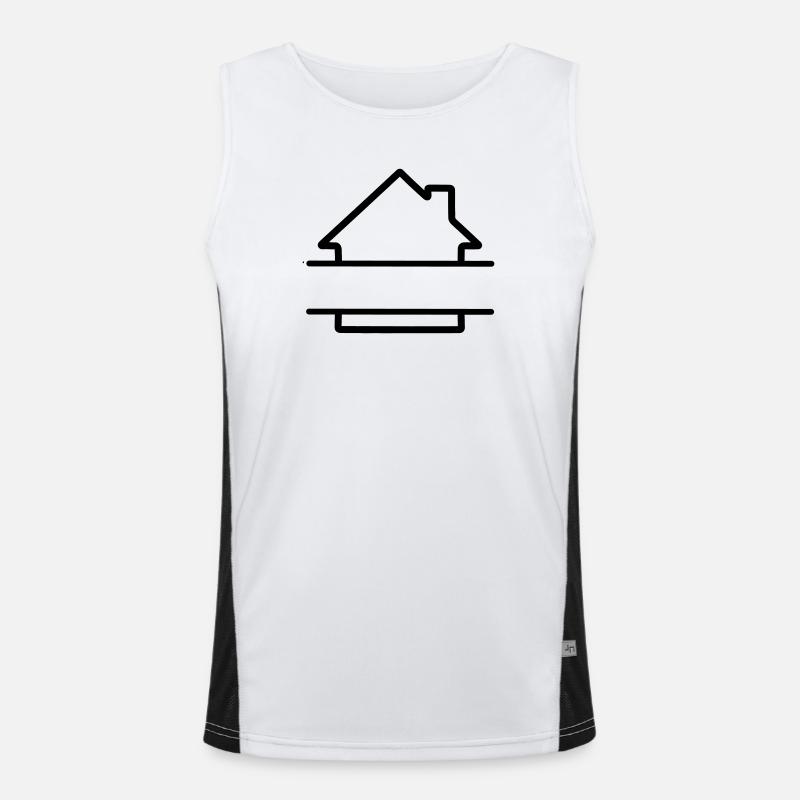 Startseite einfaches Logo-Textbanner Funktionelles Kontrast-Tank Top für Männer 