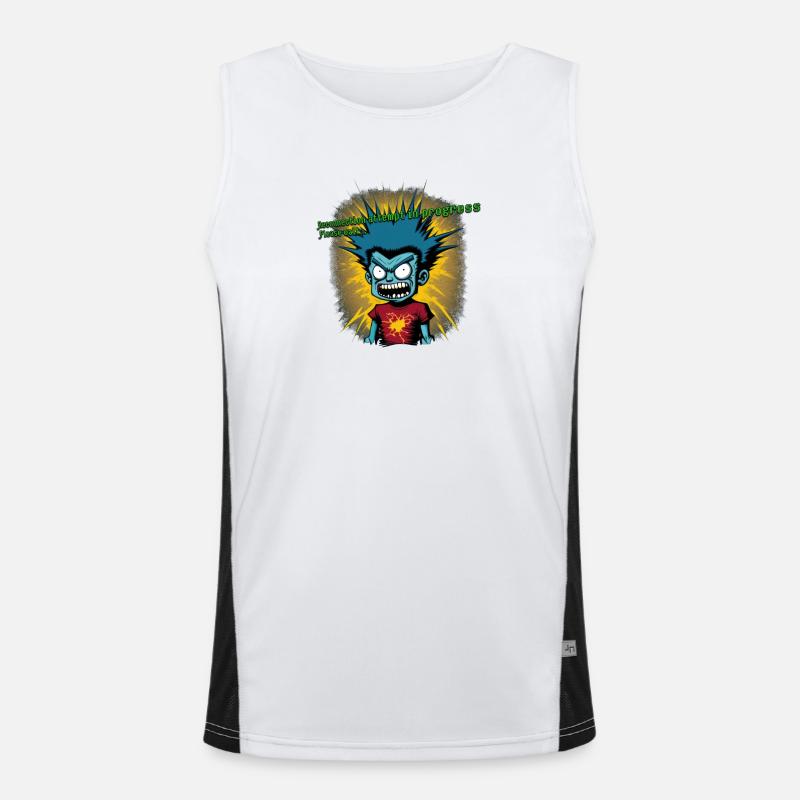 Connection interrupted 01 Men's Functional Contrast Tank Top 