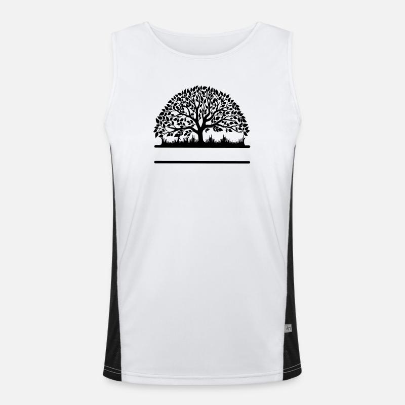 Tree banner Men's Functional Contrast Tank Top 