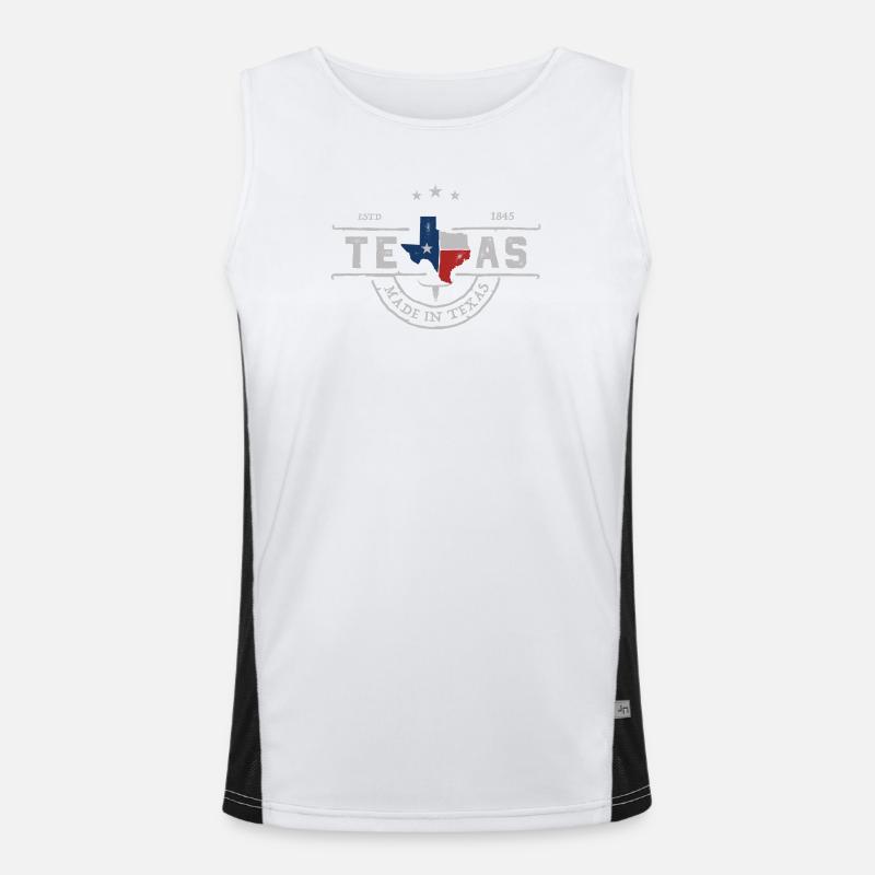 Texas Emblem Vintage State Pride Men's Functional Contrast Tank Top 