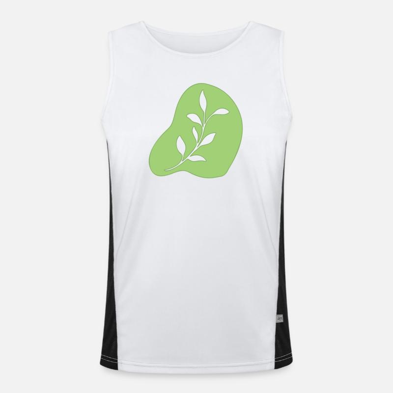 Feuilles Débardeur respirant contrasté Homme 