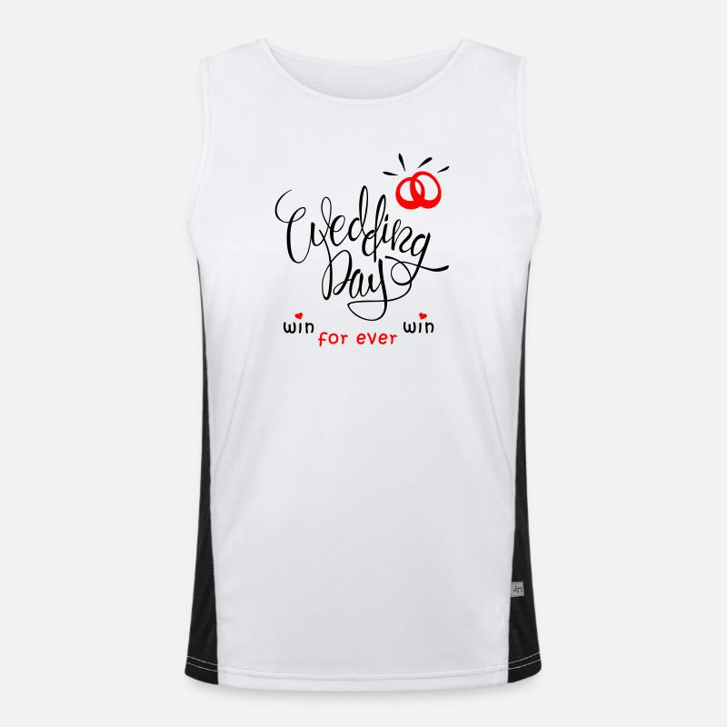 Hochzeit, Eheringe, Braut, Wedding Day Funktionelles Kontrast-Tank Top für Männer 