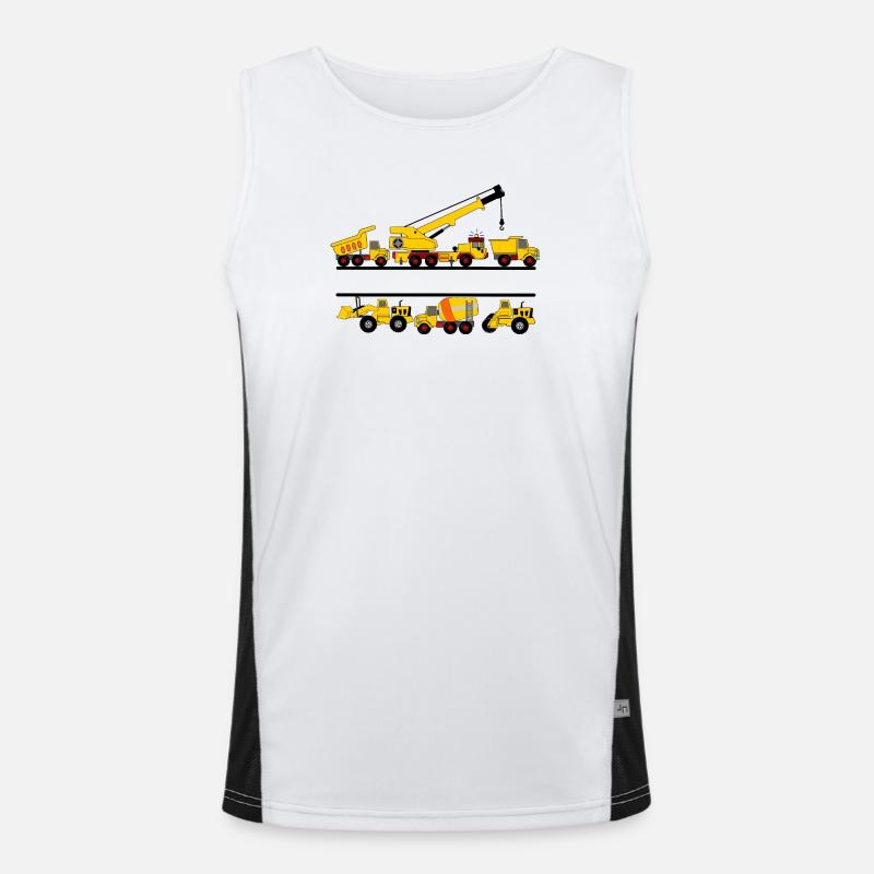 Arbeitswagen mit Typenschild Funktionelles Kontrast-Tank Top für Männer 