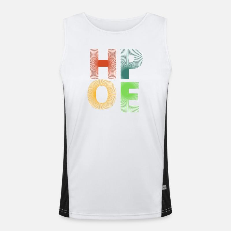 Hoffnung Strahlenlogo Funktionelles Kontrast-Tank Top für Männer 