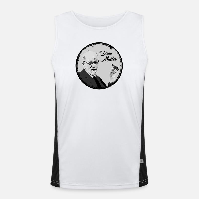Deine Mutter Freud Funktionelles Kontrast-Tank Top für Männer 