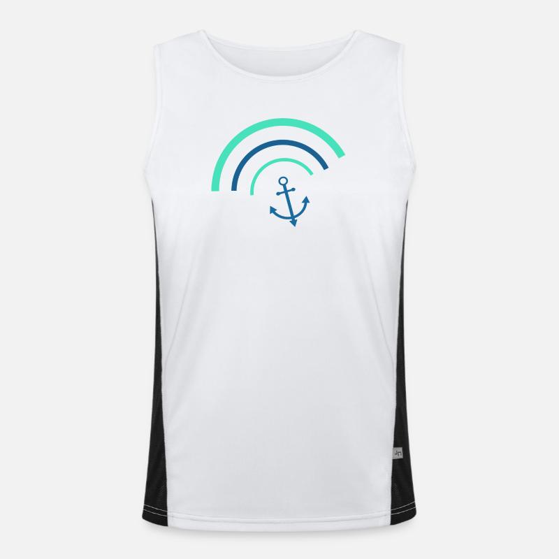 Anchor Northern Germany Sailor Sailor Captain Men's Functional Contrast Tank Top 