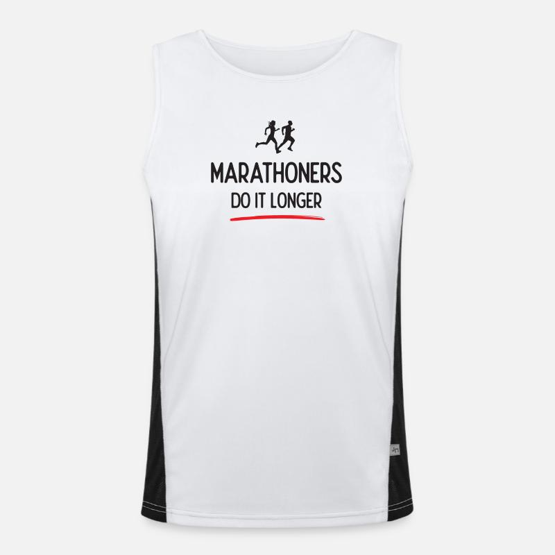 Marathonläufer machen es länger Funktionelles Kontrast-Tank Top für Männer 