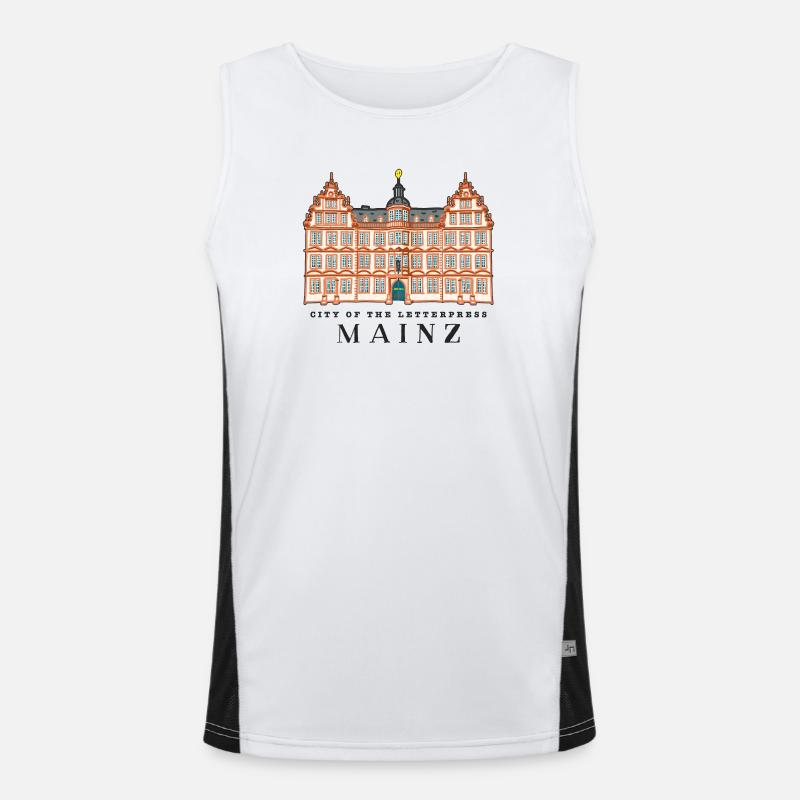 Mainz, Stadt des Buchdrucks, Deutschland Funktionelles Kontrast-Tank Top für Männer 