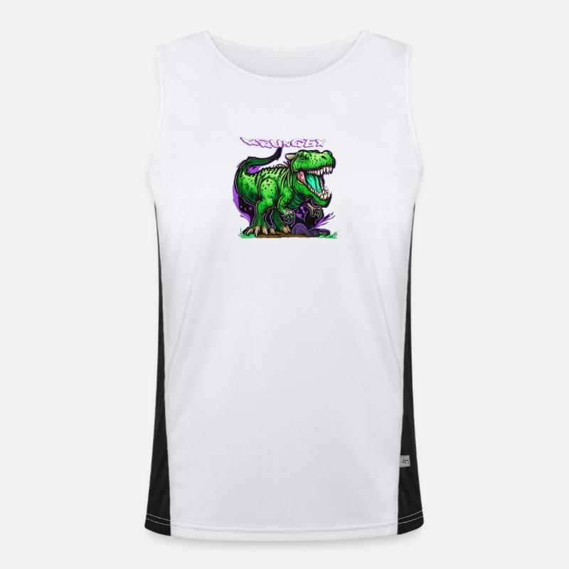 Dinosaurier Funktionelles Kontrast-Tank Top für Männer 