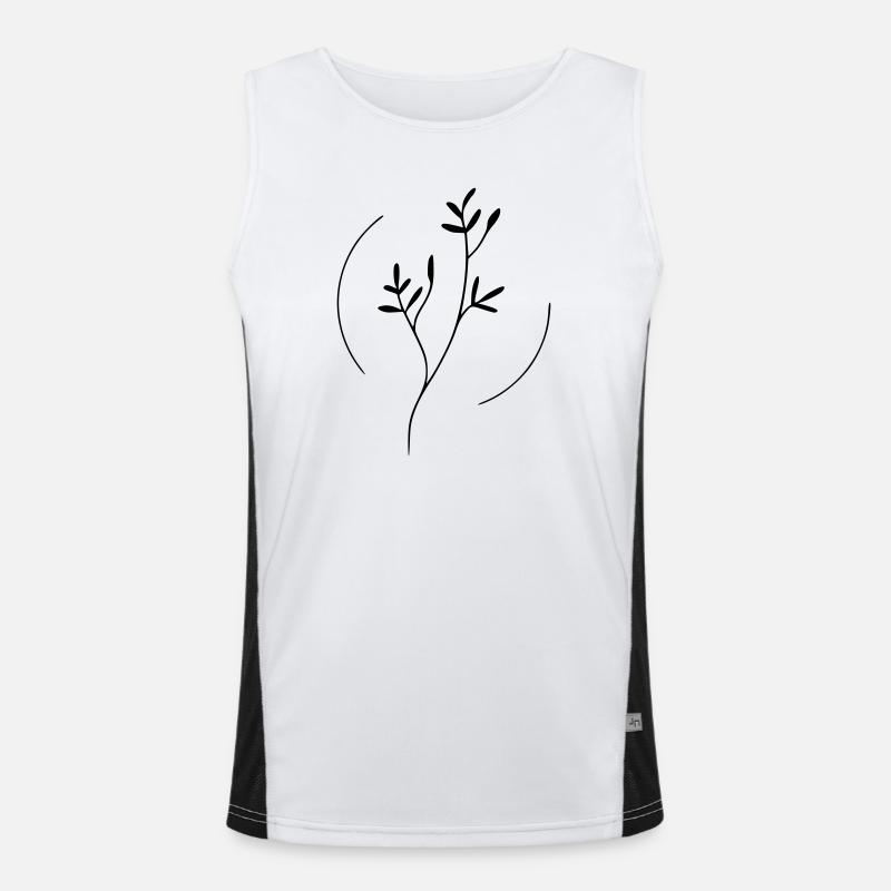Branch in a circle Men's Functional Contrast Tank Top 