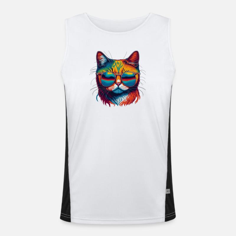 Cool Cat Funktionelles Kontrast-Tank Top für Männer 