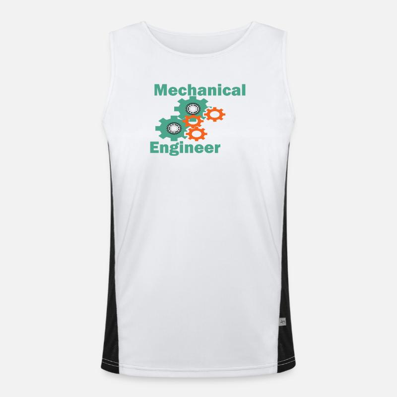 Mechanical Engineering Funny Engineer - Men's Functional Contrast Tank Top  - white/black