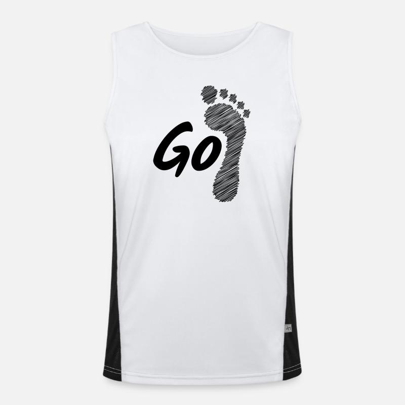 Go barefoot - walk barefoot Men's Functional Contrast Tank Top 