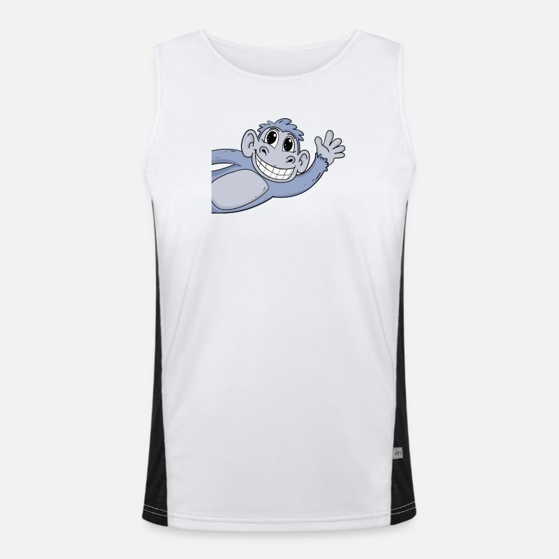 Monkey Greeting Greeting Men's Functional Contrast Tank Top 