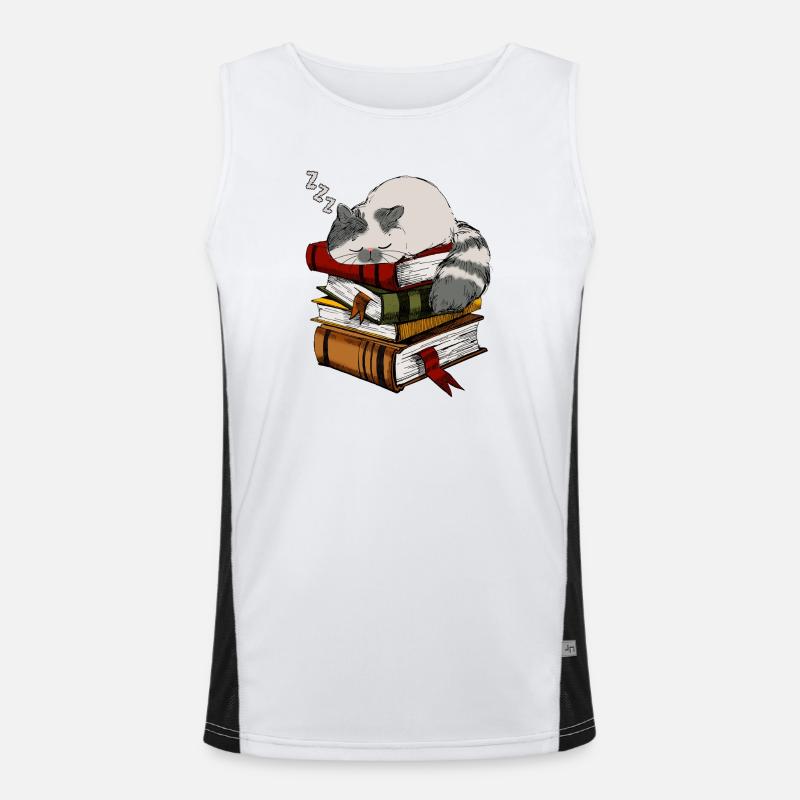 reading, books, studying, reading Men's Functional Contrast Tank Top 
