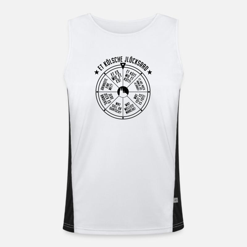 Köln Glücksrad Et Kölsche Jlöcksrad Et Kütt Kölner Funktionelles Kontrast-Tank Top für Männer 