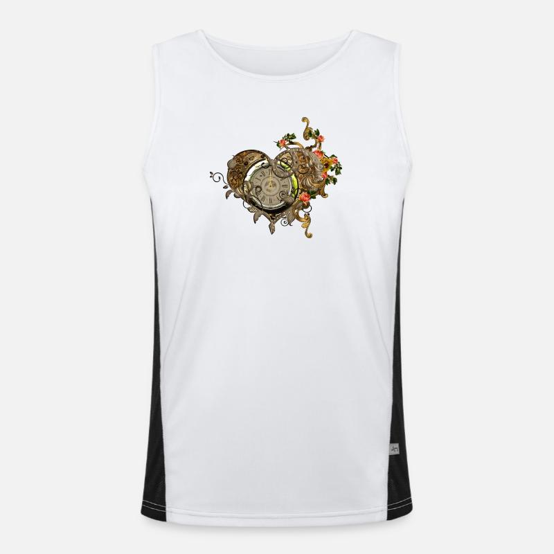 Wunderbare Steampunk-Uhr Funktionelles Kontrast-Tank Top für Männer 