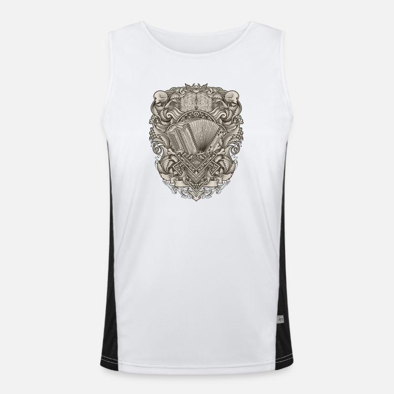 Styrian Harmonica Vintage Illu | ZiachON! Men's Functional Contrast Tank Top 