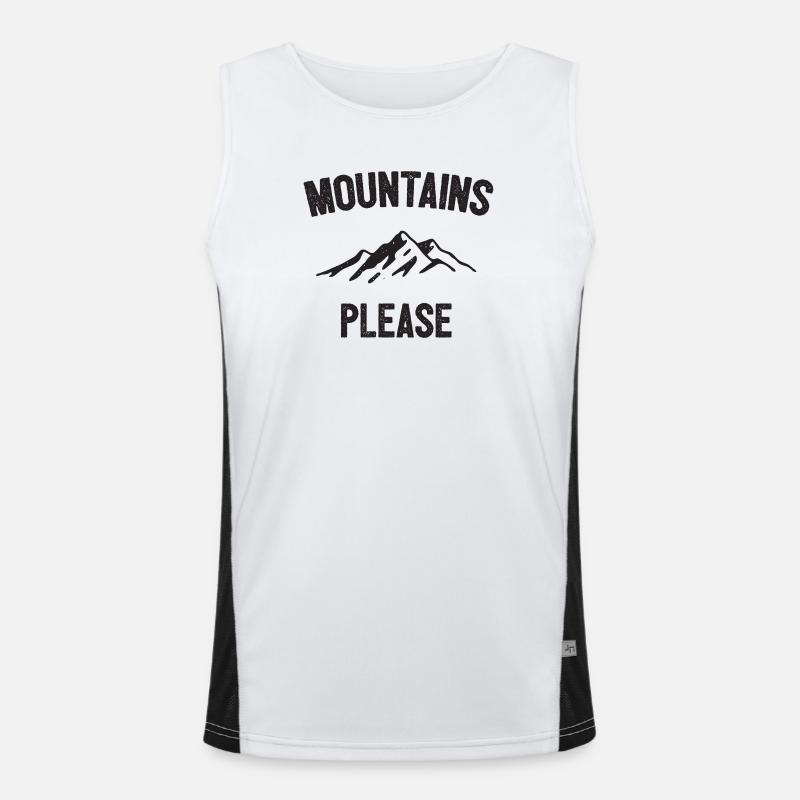 Berge bitte Funktionelles Kontrast-Tank Top für Männer 