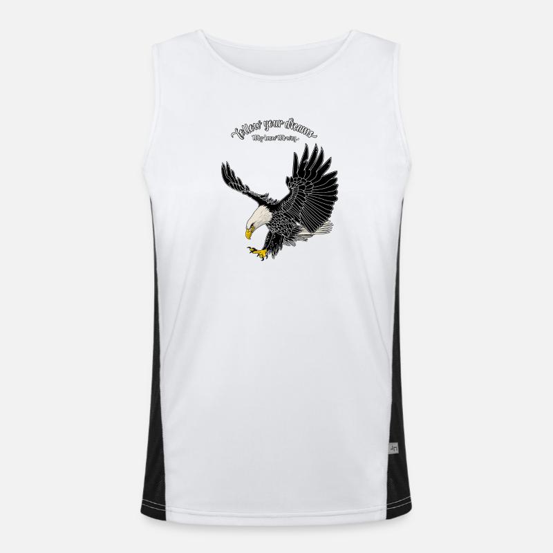 1208 Suivez vos rêves baldeagle juste noir Débardeur respirant contrasté Homme 