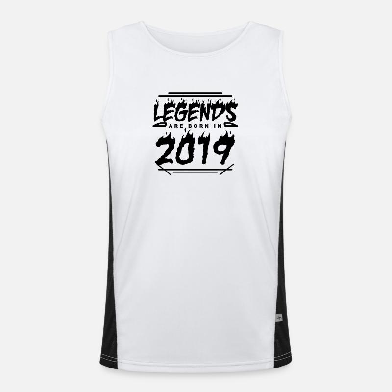 2019 - Année 2019 - Année de construction 2019 Débardeur respirant contrasté Homme 