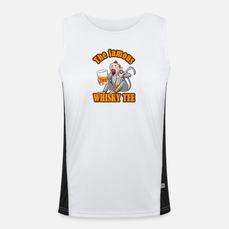 Das berühmte Whisky-Tee – Aper'Monkey Edition Funktionelles Kontrast-Tank Top für Männer 