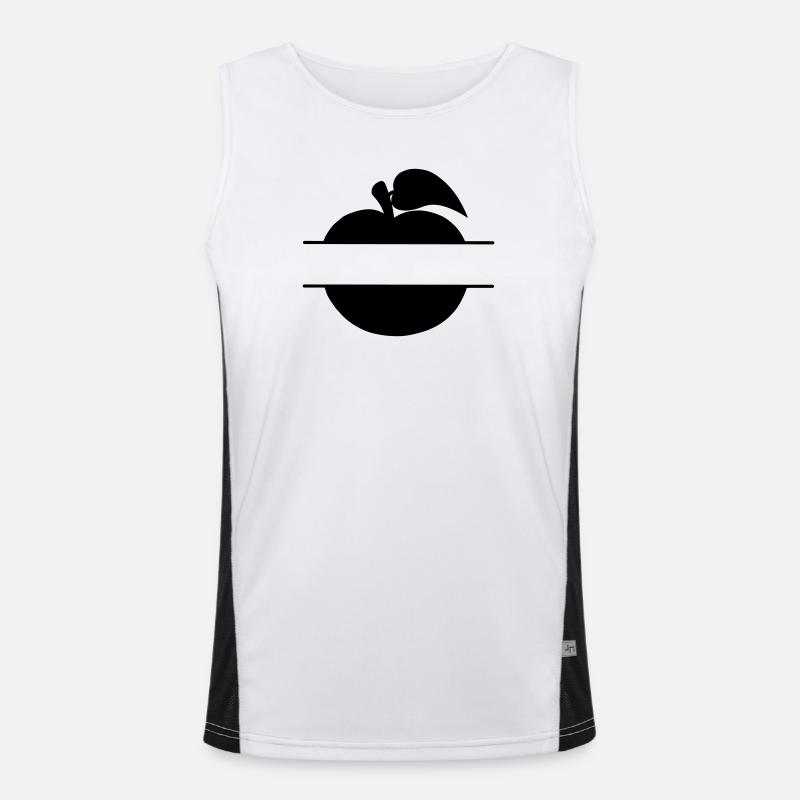 Textausschnitt im Apfel Funktionelles Kontrast-Tank Top für Männer 