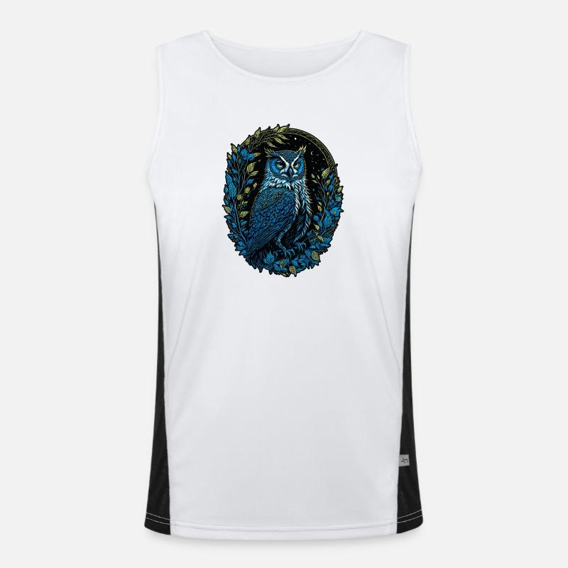 Eagle owl Men's Functional Contrast Tank Top 