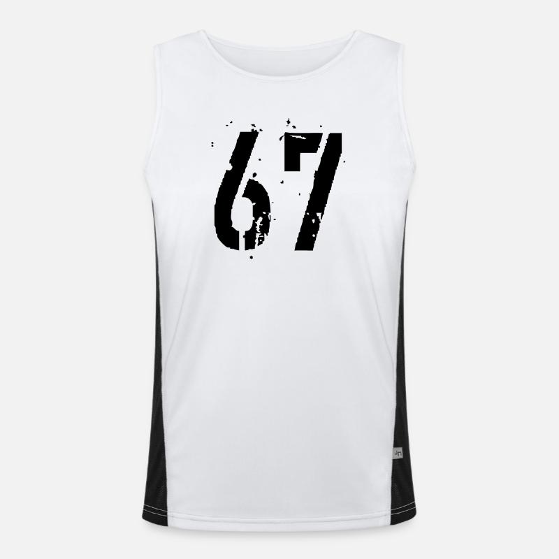Nummer 67 Funktionelles Kontrast-Tank Top für Männer 