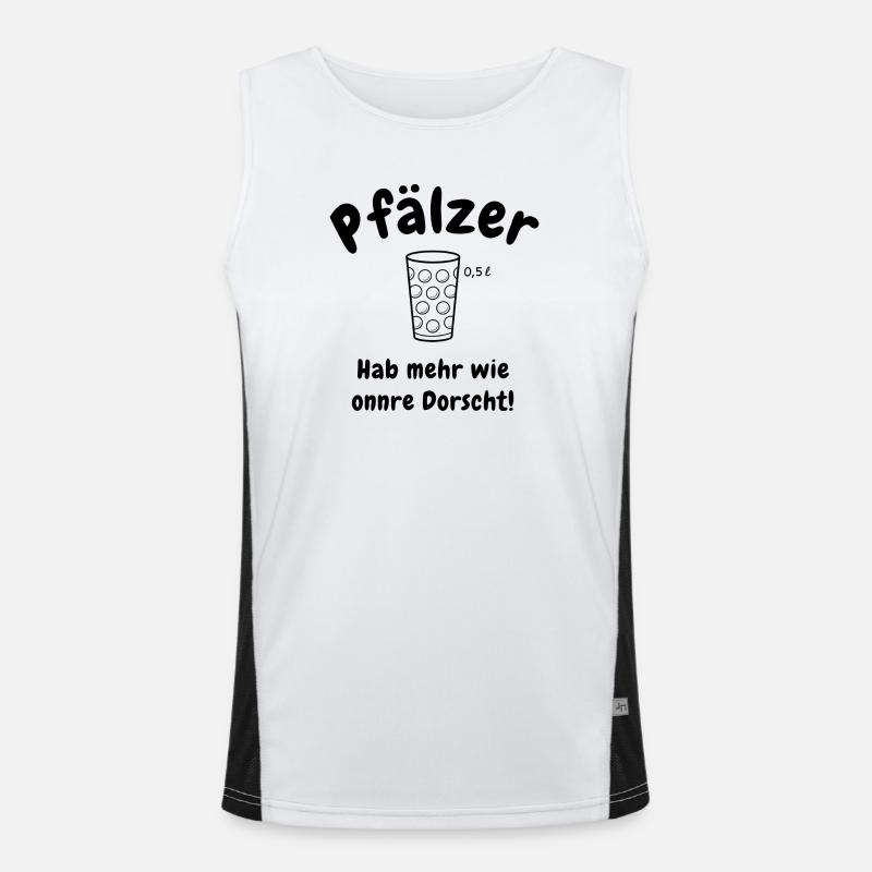 Pfälzer Durst Funktionelles Kontrast-Tank Top für Männer 