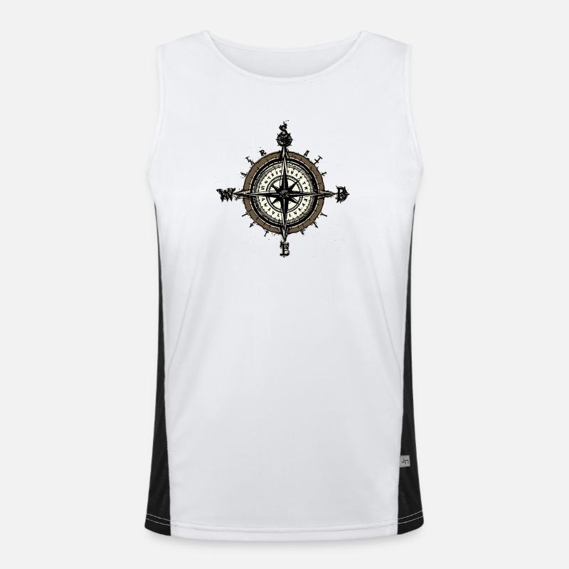 Kompass Funktionelles Kontrast-Tank Top für Männer 