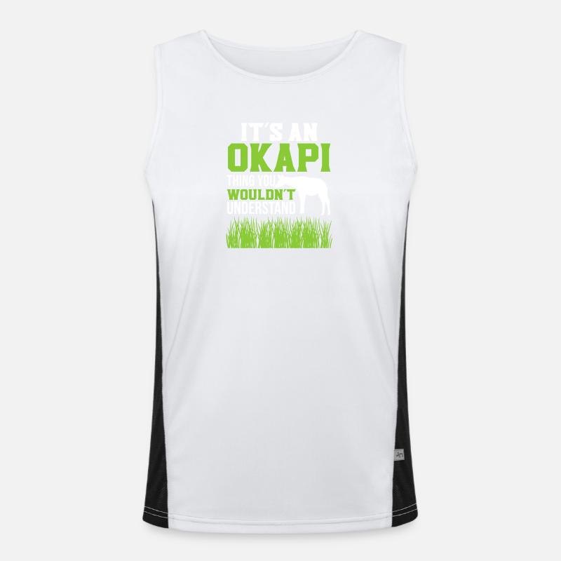 Okapi Zooabenteuer Funktionelles Kontrast-Tank Top für Männer 