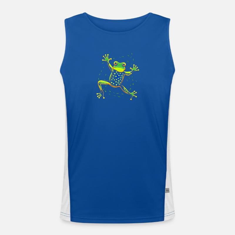 Dancing frog Funktionelles Kontrast-Tank Top für Männer 