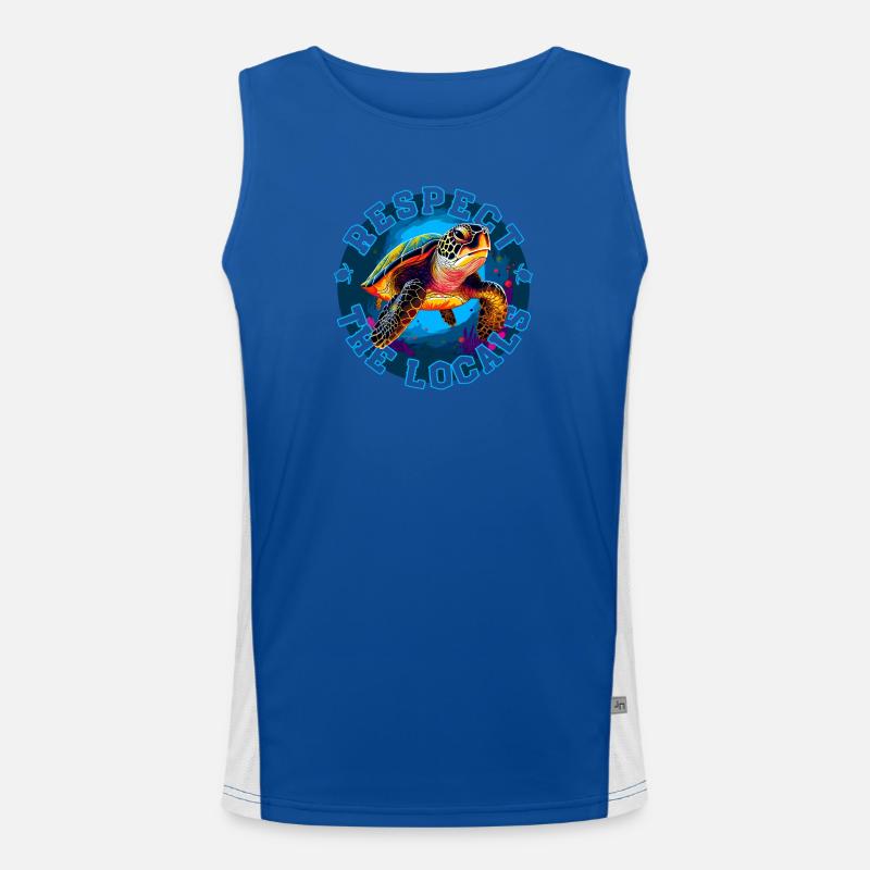 Turtle - Respect the Locals Men's Functional Contrast Tank Top 