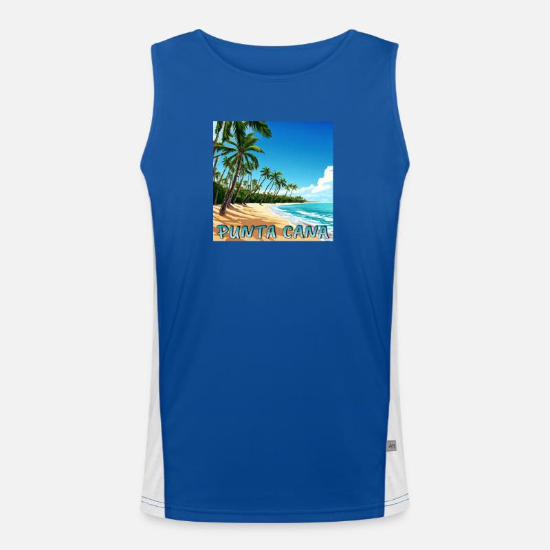 Summer vacation Punta Cana: Caribbean magic on Men's Functional Contrast Tank Top 