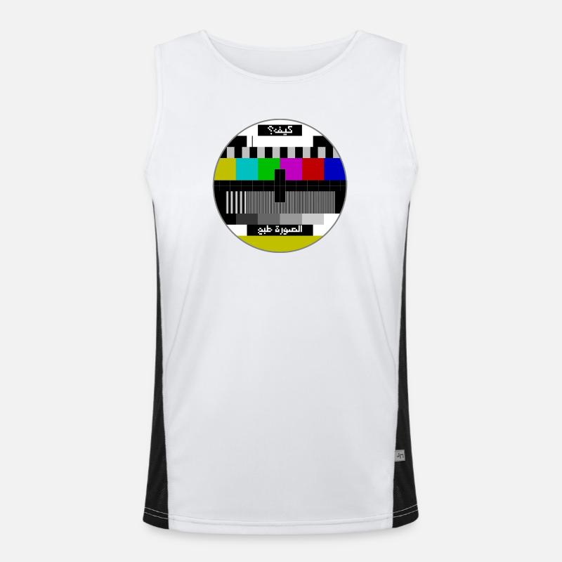 Test pattern arabic Men's Functional Contrast Tank Top 