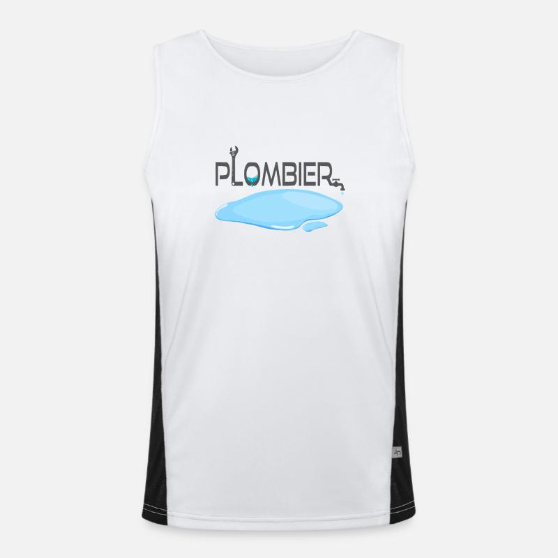 Klempner Funktionelles Kontrast-Tank Top für Männer 