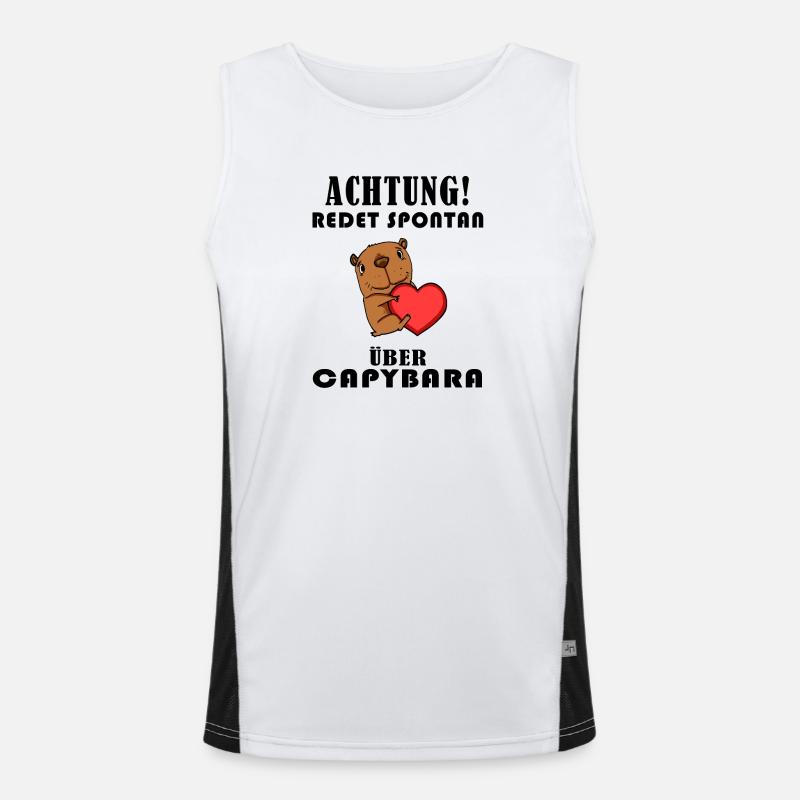 Capybara Spruch - Capybara Sprüche Funktionelles Kontrast-Tank Top für Männer 