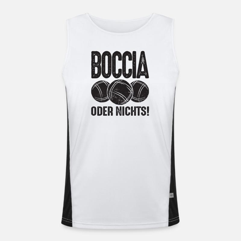 Boccia oder Nichts! Boule Petanque und Boccia Funktionelles Kontrast-Tank Top für Männer 