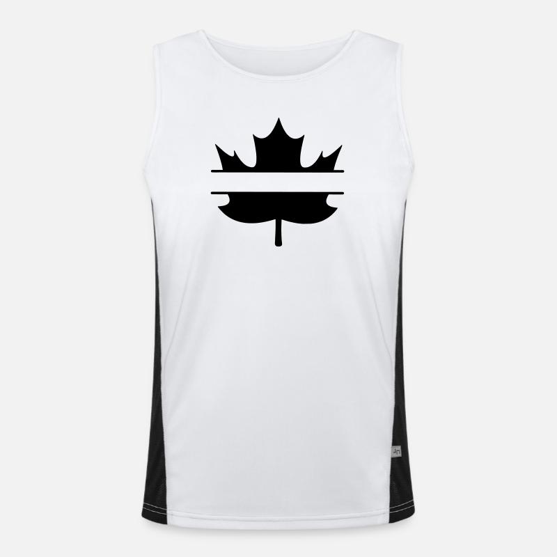 Maple leaf canada middle space veröffentlicht Funktionelles Kontrast-Tank Top für Männer 