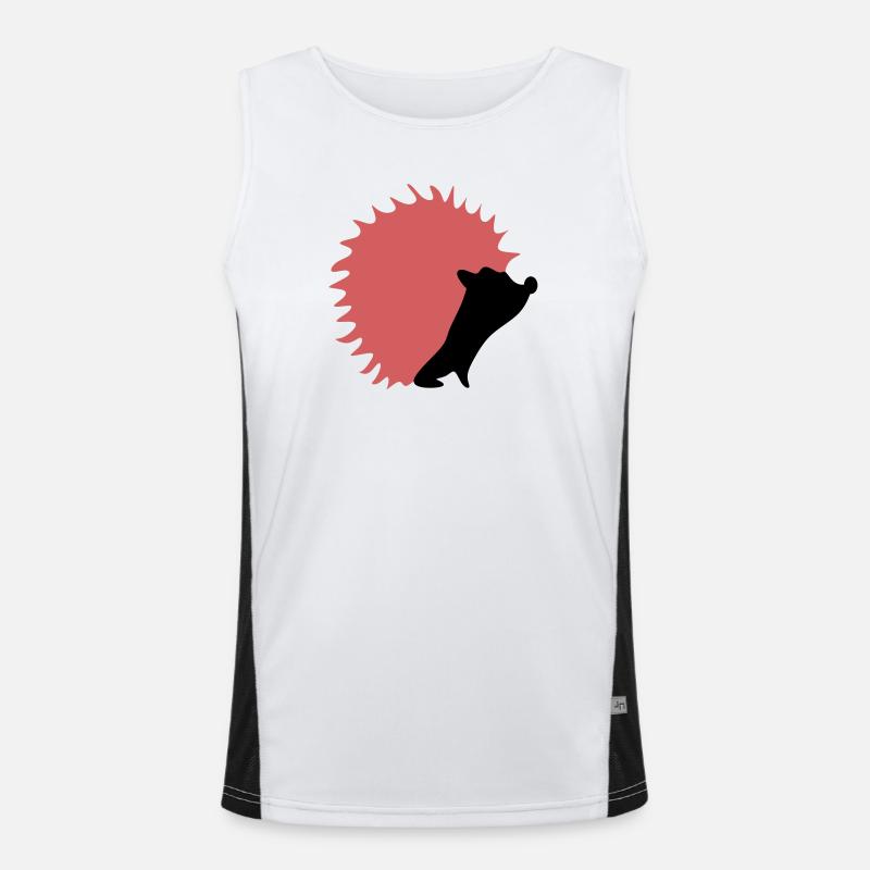 Autumn hedgehogs Men's Functional Contrast Tank Top 
