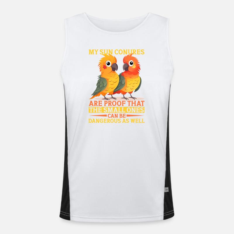 My Parakeet Parrot Design Men's Functional Contrast Tank Top 